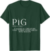 Bacon FH Pig, A Magical Creature That Turns Vegetables Into Bacon --- T-Shirt - Dark Green
