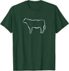 Red Angus cow decor Red Angus Cow Art Print T-Shirt - Dark Green