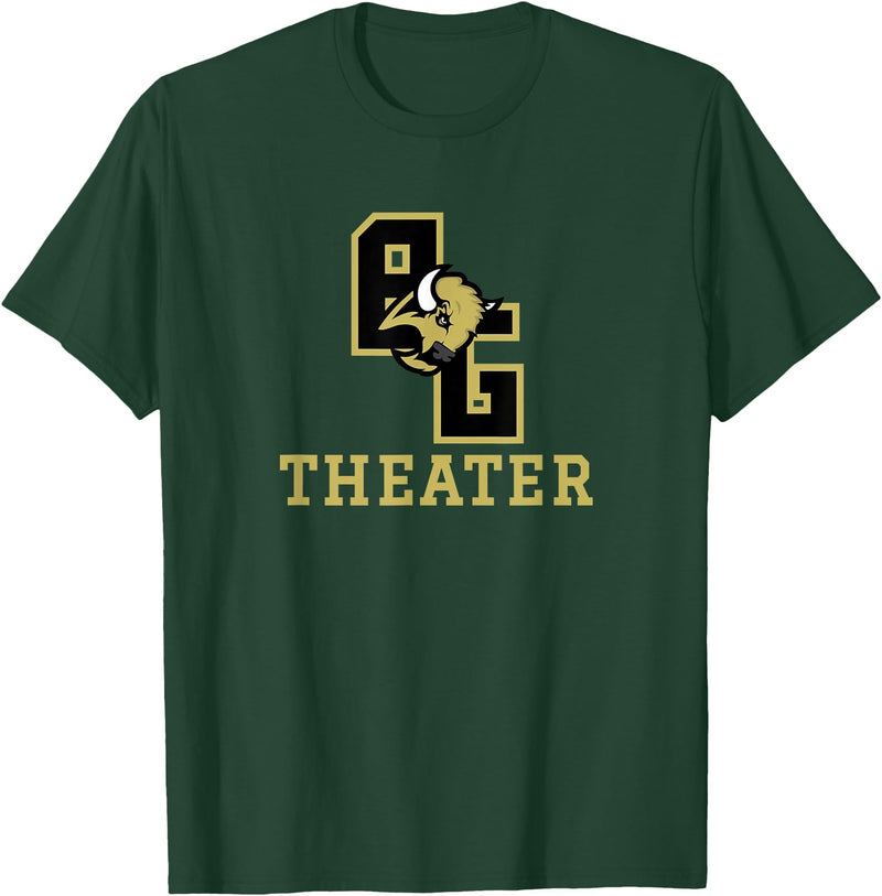 Buffalo Gap High School, Swoope, VA 24479 Buffalo Gap High School Bison Theater T-Shirt - Dark Green