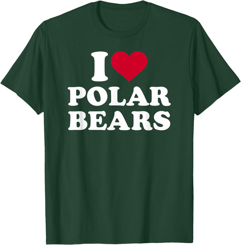 I love polar bears T-Shirt - Dark Green