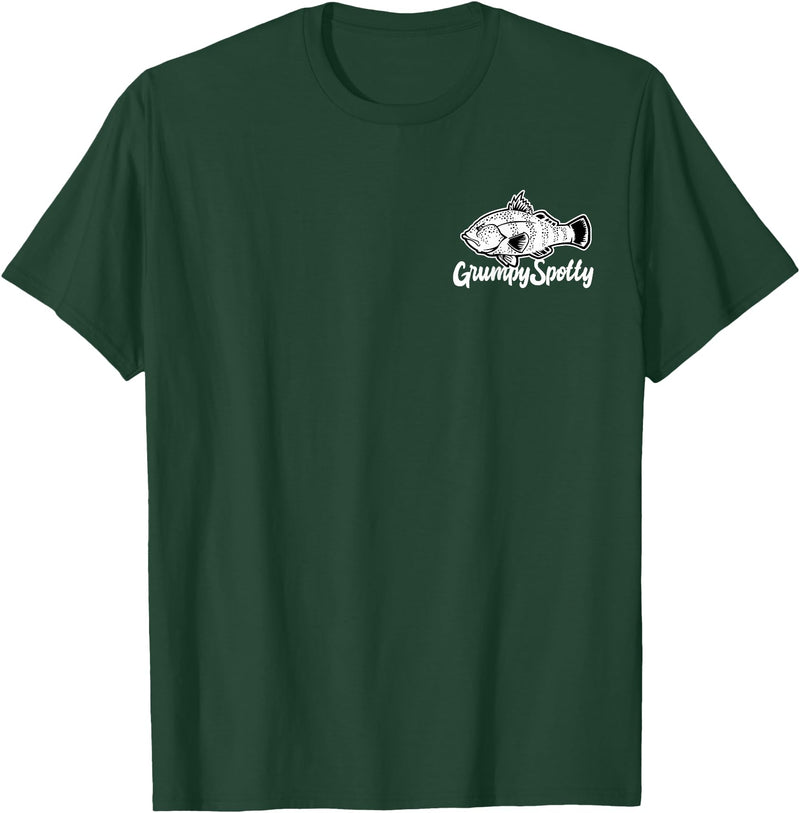 Grumpy Spotty Apparel Grumpy Spotted Bay Bass Everyday Shirt T-Shirt - Dark Green