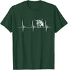 Loveable Highland Cows Hairy Coos Scottish Highland Cow Heartbeat EKG Pulse Highlander Cow T-Shirt - Dark Green