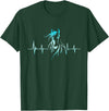 Farm n' Fancy Horse Heartbeat for Women Girls Teens Horseback Lover Riding T-Shirt - Dark Green