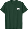 Playful Critter Apparel Co. Polar Bear Minimalist Black and White T-Shirt - Dark Green