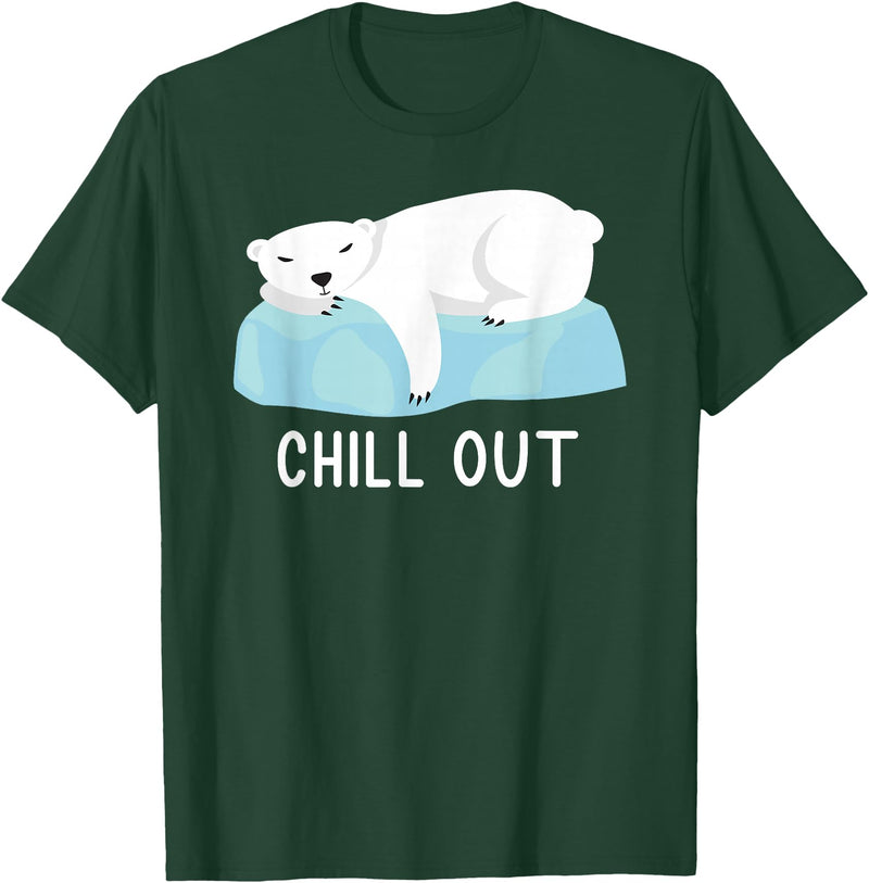 Eisbär Klimawandel Geschenkidee Funny Polar Bear North Pole Polar Bear Love Climate Change T-Shirt - Dark Green