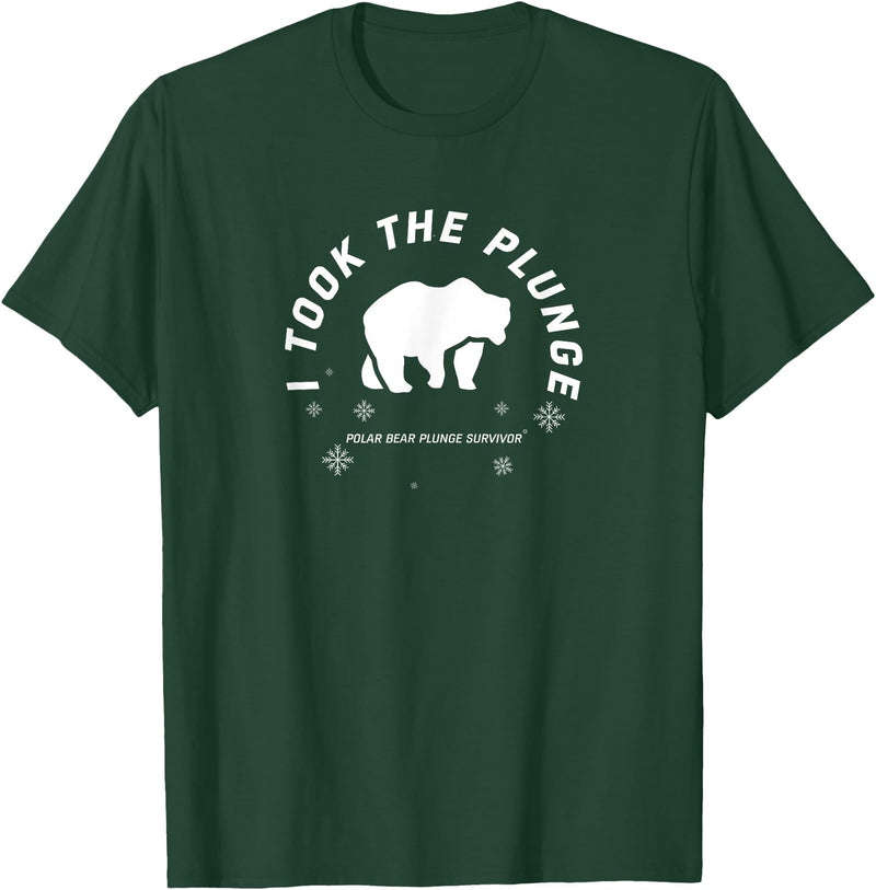 Polar Bear Llunge Polar Plunge Polar Bear I Took The Plunge T-Shirt - Dark Green