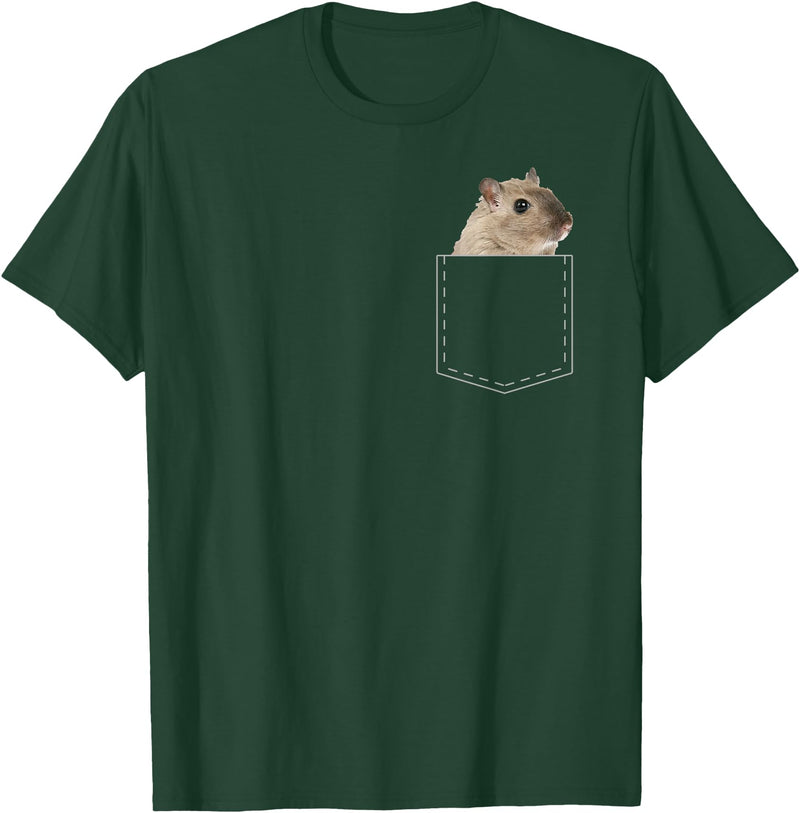 Boys Girls Cute Cool Hamster Lover T-Shirt Gift for Kids T-Shirt - Dark Green