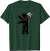RealCoolShirts AWESOME AXE BEAR - Yaroslavl Russia Flag Halberd Bear Shirt T-Shirt - Dark Green