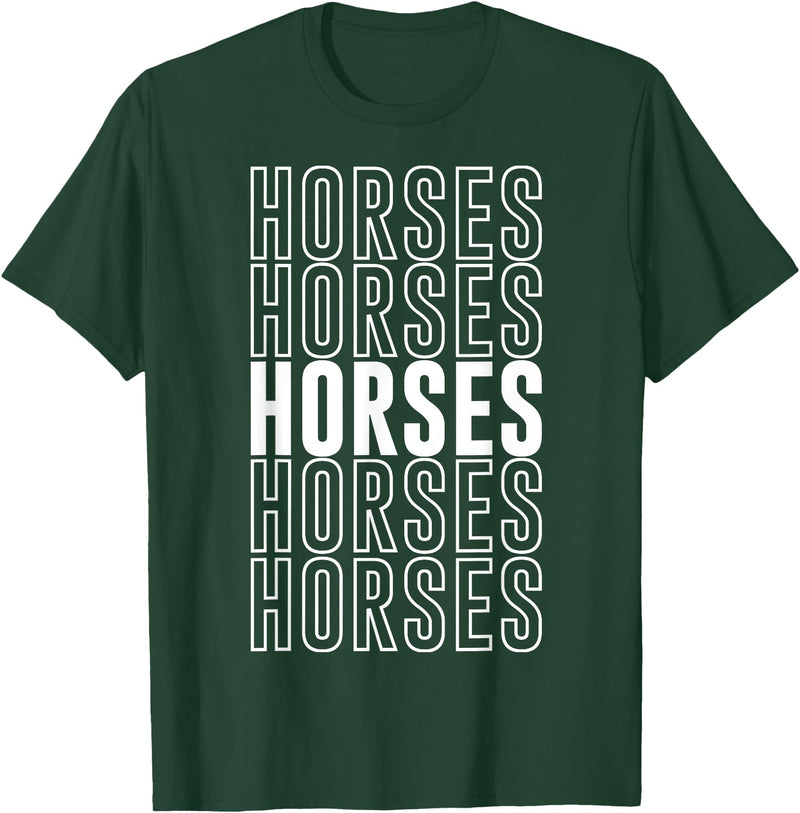 Horses Apparel Horses T-Shirt - Dark Green