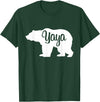 Matching Family Gift Shirts Yaya Bear Silhouette T-Shirt - Dark Green
