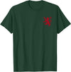 SCOTTISH RED LION Scotland RED Lion Rampant Symbol T-Shirt - Dark Green