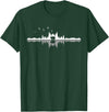 Wir Lieben Berge - Wandern & Camping Apparel Co. Wir Lieben Berge - Bear Hiking Camping Mountains Nature Trekking T-Shirt - Black - Unisex-Adults - Small - Short Sleeve - Classic Fit - Dark Green