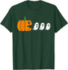 Funny Halloween Tees for Men Women Kids. Funny Gamer Pumpkin Eating Boo Halloween Men Kids Boys T-Shirt - Dark Green