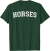 Horses - Designs Horses T-Shirt - Straight - Dark Green