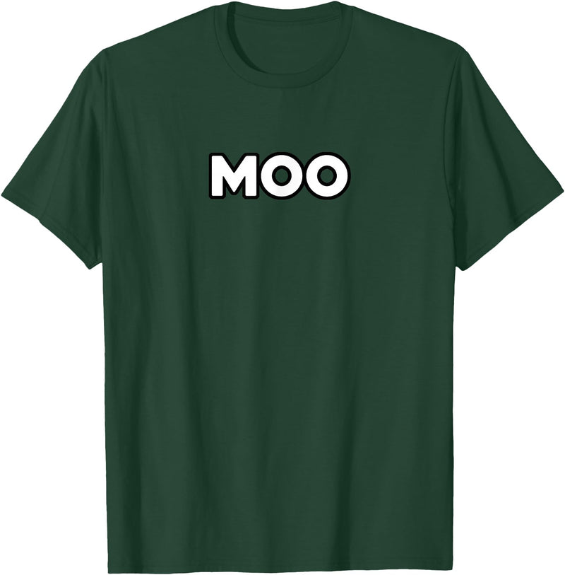 Moo Talking Cow Moo - Funny Cow Goes Moo T-Shirt - Dark Green