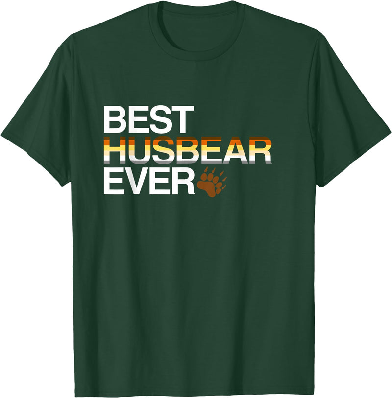 LGBT Love is Love Gay Bear Shirts Gay Bear Tee The Best Husband of All Time T-Shirt - Dark Green