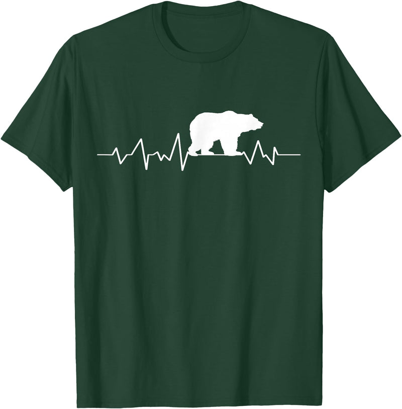 bear heartbeat t shirt Bear Heartbeat T-Shirt T-Shirt - Dark Green