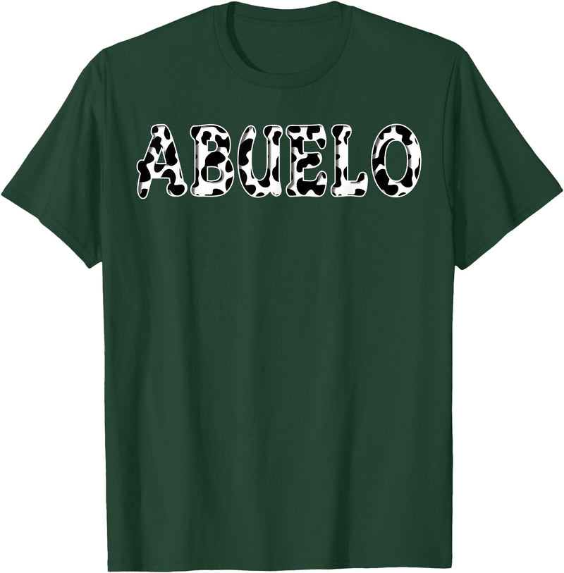 Cow Pattern Print Family Matching Birthday Apparel Cow Abuelo Birthday Family Matching Girl Boy Farm Birthday T-Shirt - Dark