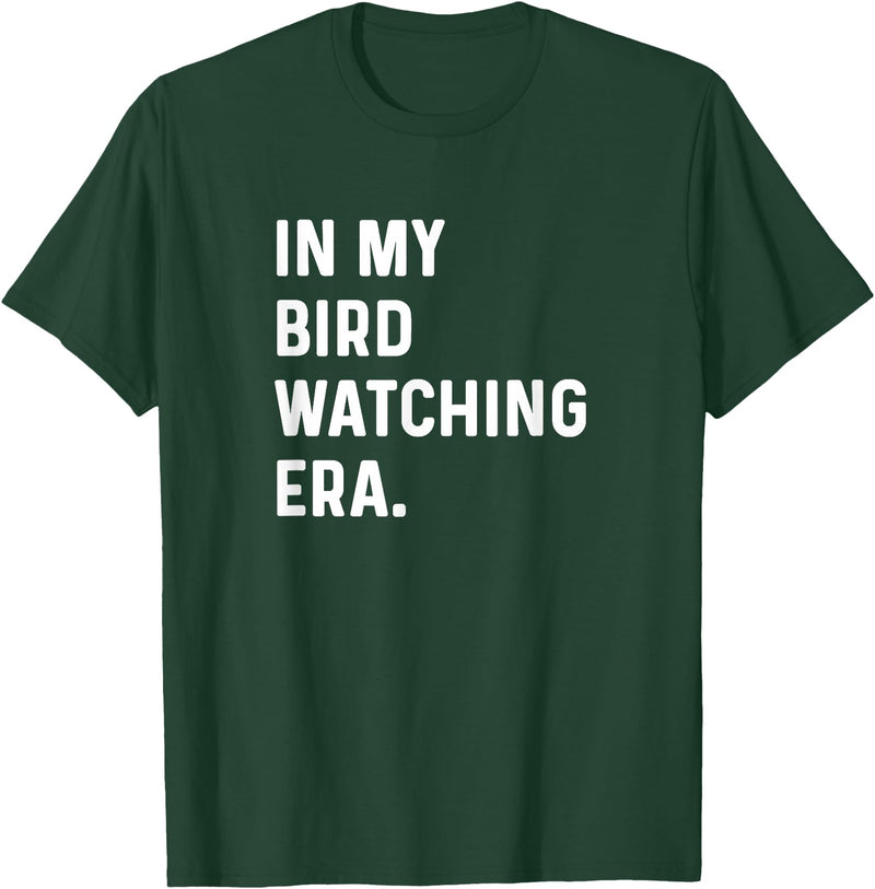 Bird Watching for Men Women Boys Girls by Jess in My Bird Watching Era - Birds Telescope Photography T-Shirt - Dark Green