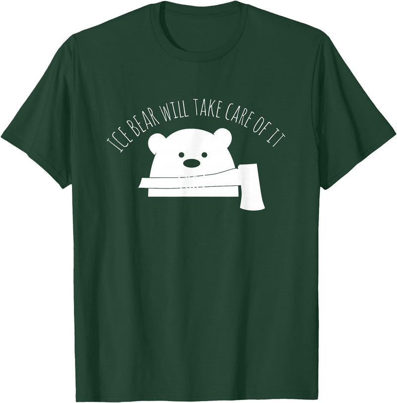Globale Erwärmung Klimaschutz Arktik Eis Ice Bear Will Take Care Of It Polar Bear Polar Bear T-Shirt - Dark Green