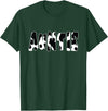funny saying Gifts for Family Members and more Auntie Cow Print Cow Pattern T-Shirt, Black - Dark Green