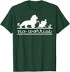 Disney Lion King No Worries Silhouette Trio T-Shirt - Dark Green