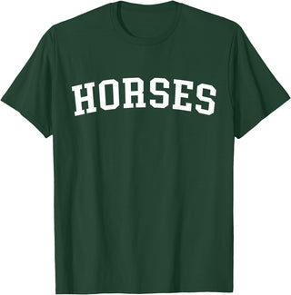 Horses - Style Horses T-Shirt - Dark Green