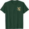 SCOTTISH LION SYMBOL Scotland Lion Rampant Symbol Golden T-Shirt - Dark Green