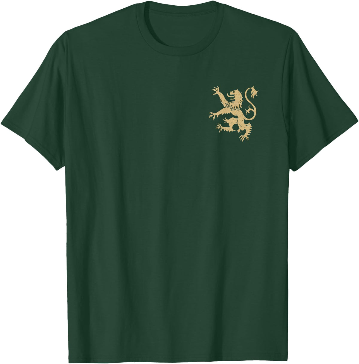 SCOTTISH LION SYMBOL Scotland Lion Rampant Symbol Golden T-Shirt - Dark Green