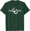 Horseshoe Horse Heartbeat Apparel Heartbeat Horse Lover Clothing - Horse Heartbeat T-Shirt - Dark Green