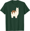 Unique Animal Lover Apparel Decor & Gifts Outlet Sloth Riding Llama Funny Graphic for Women for Girls T-Shirt - Dark Green