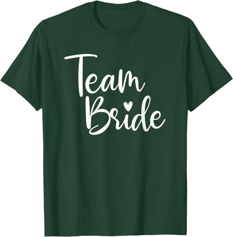 Team Bride Wedding tee Team Bride Wedding, Bride Bridal Party T-Shirt - Dark Green