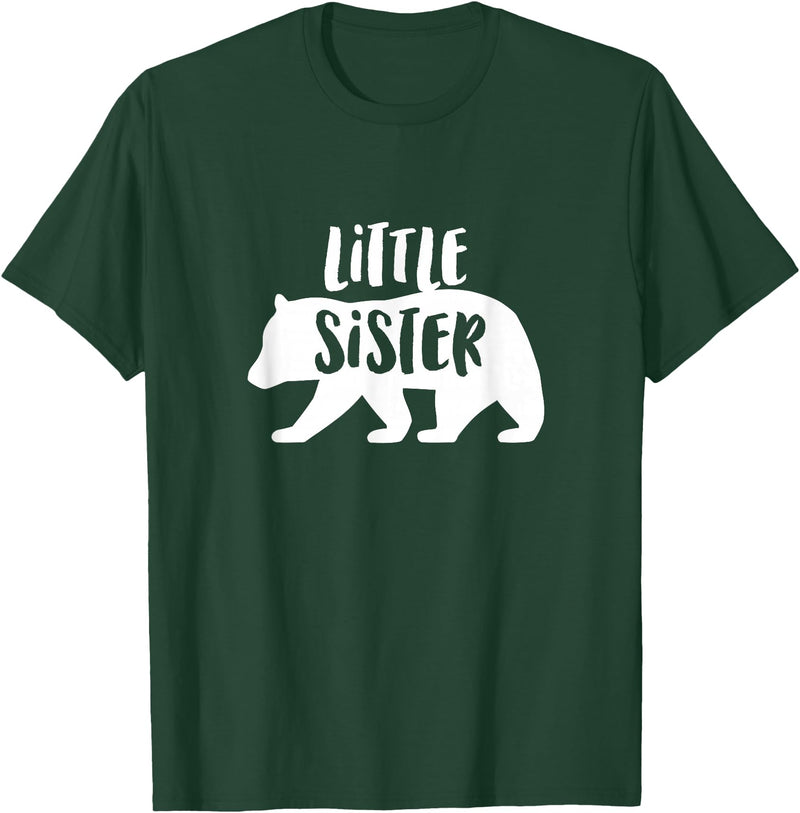 The Persnickety Owl Family Bears #2 Little Sister Bear Shirt Sister Bear T-Shirt Sister Tee T-Shirt - Dark Green