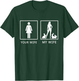 Your Wife My Wife Bunny Rabbit T-Shirt in Dark Green
