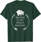 Pig Tees by MasArt Bacon is my Spirit Animal Funny Pig T-Shirt Distressed Gift T-Shirt - Dark Green