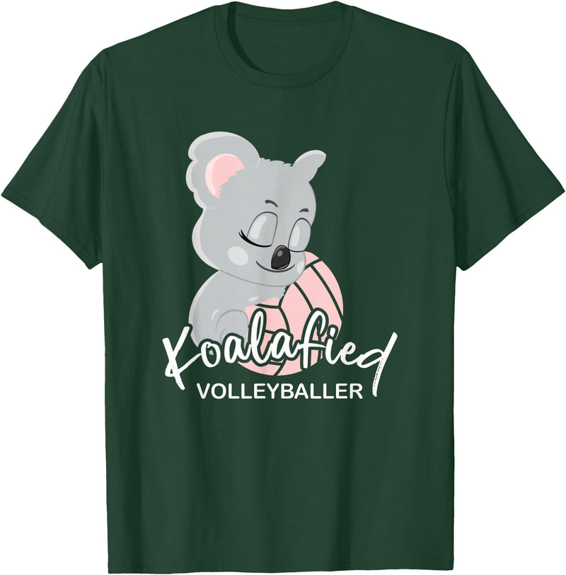 FIDORATIS koalafiziert Koala Bär Shirts Geschenke Koalafied Women's Volleyballer I Volleyball Beach Volleyball T-Shirt - Dark Green
