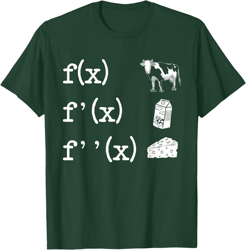 Cute Math Gifts Calculus Nerd Accessories & Stuff Funny Math Teacher Art For Men Women Cow Milk Cheese Formula T-Shirt -