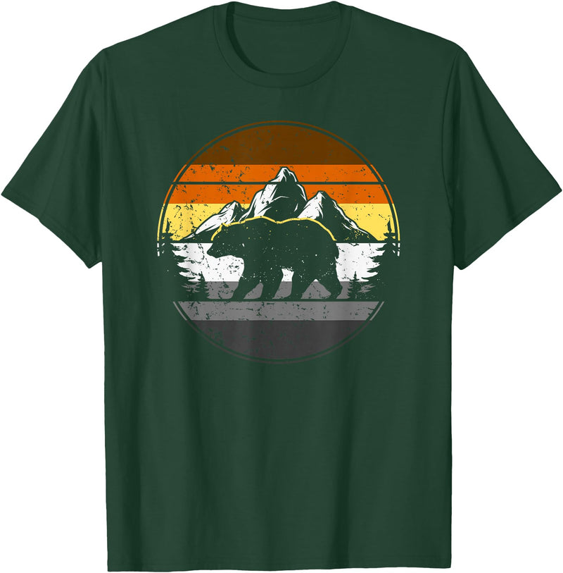 Bear Gay Pride by Content Design Studio Gay Men, Bear Community, Gay Bear T-Shirt - Dark Green