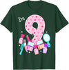 Birthday Girl Spa Squad Outfit Gifts Shop Spa Birthday Party I'm 9 Girls Makeup 9th Bday Kids Toddlers T-Shirt - Dark Green