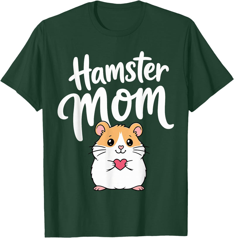 Hamster Mom Keeper Woman Girl Hamster T-Shirt - Dark Green