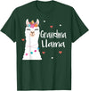 Me & Mommy Llama Co. Grandma Llama Cute Llamas Lover Best Grandmother Ever T-Shirt - Dark Green