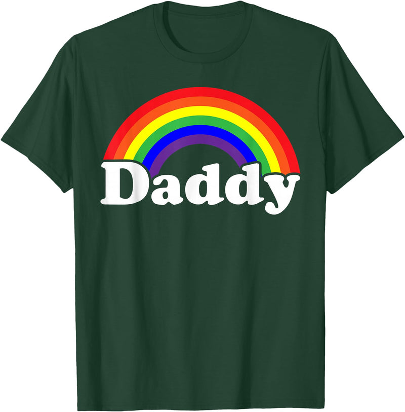Gay Pride Parade Event Frestival Shirt Co Mens Damn Daddy Gay Pride Parade Daddy Masc Man LGBTQ Dad T-Shirt - Dark Green