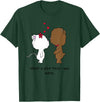 Valentinstag Geschenk - Love Animal Couple Love Animal Cat and Bear Couple - Valentine's Day Gift T-Shirt - Dark Green