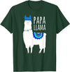 Mama Llama Lover Gifts by Memme Papa Llama T-Shirts for Men T-Shirt - Dark Green
