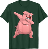 Pig Gift Pig Lover Stuff & Pig Novelty Accessories Cute Pig Art For Men Women Kids Livestock Farming Pig Lovers T-Shirt - Dark Green