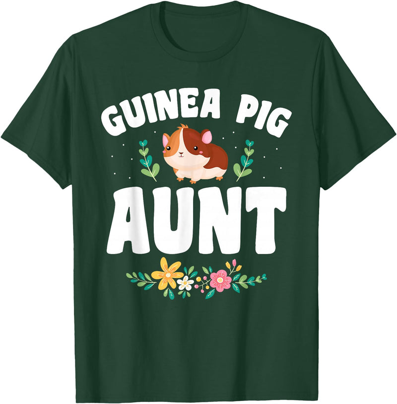 Guinea Pig Aunt Wear Guinea Pig Aunt Pet Owner T-Shirt - Dark Green