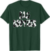 funny saying Gifts for Family Members and more Big Brother Cow Print Cow Pattern T-Shirt - Dark Green