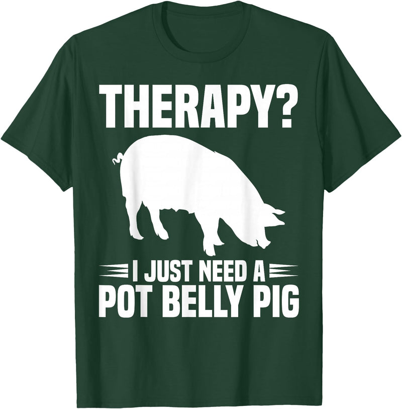 Pot Belly Pig Owner Clothing Pig Harness and Leash Pot Belly Pig Owner Food Toys Supplies Pot Belly Pig Mom T-Shirt - Dark Green