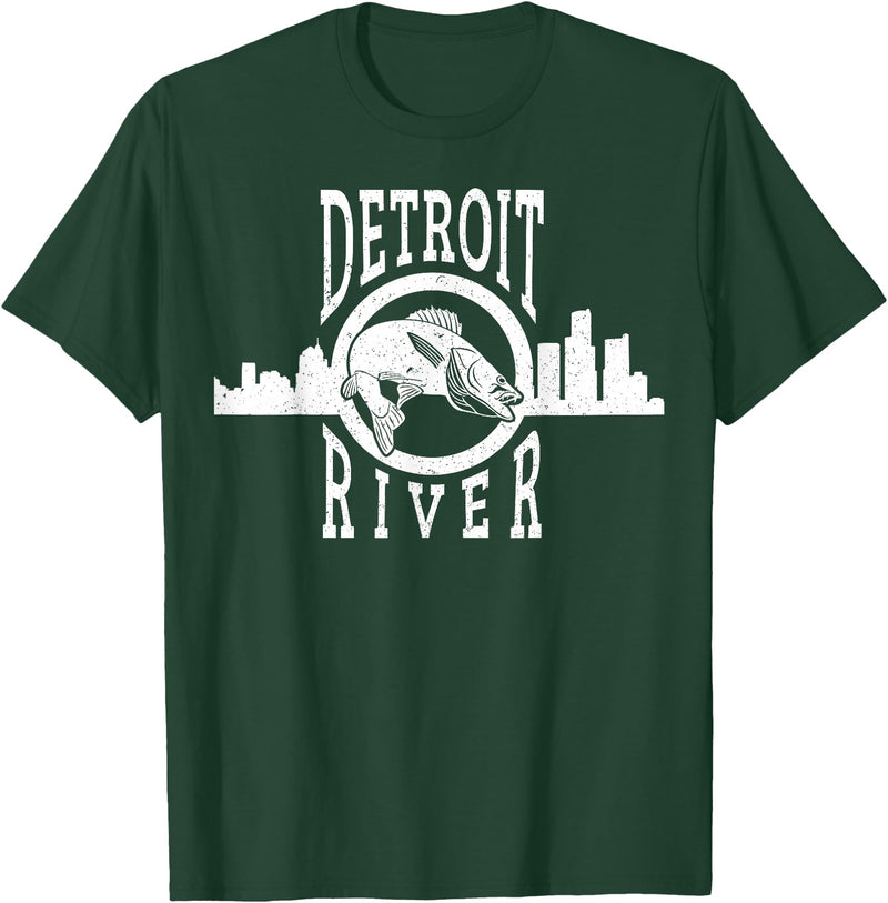 Eternal Angler Detroit River Walleye Fishing T Shirt for Men Women T-Shirt - Dark Green