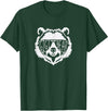 gigi Bear Family Apparel Gigi Bear Face with Sunglasses T-Shirt - Dark Green
